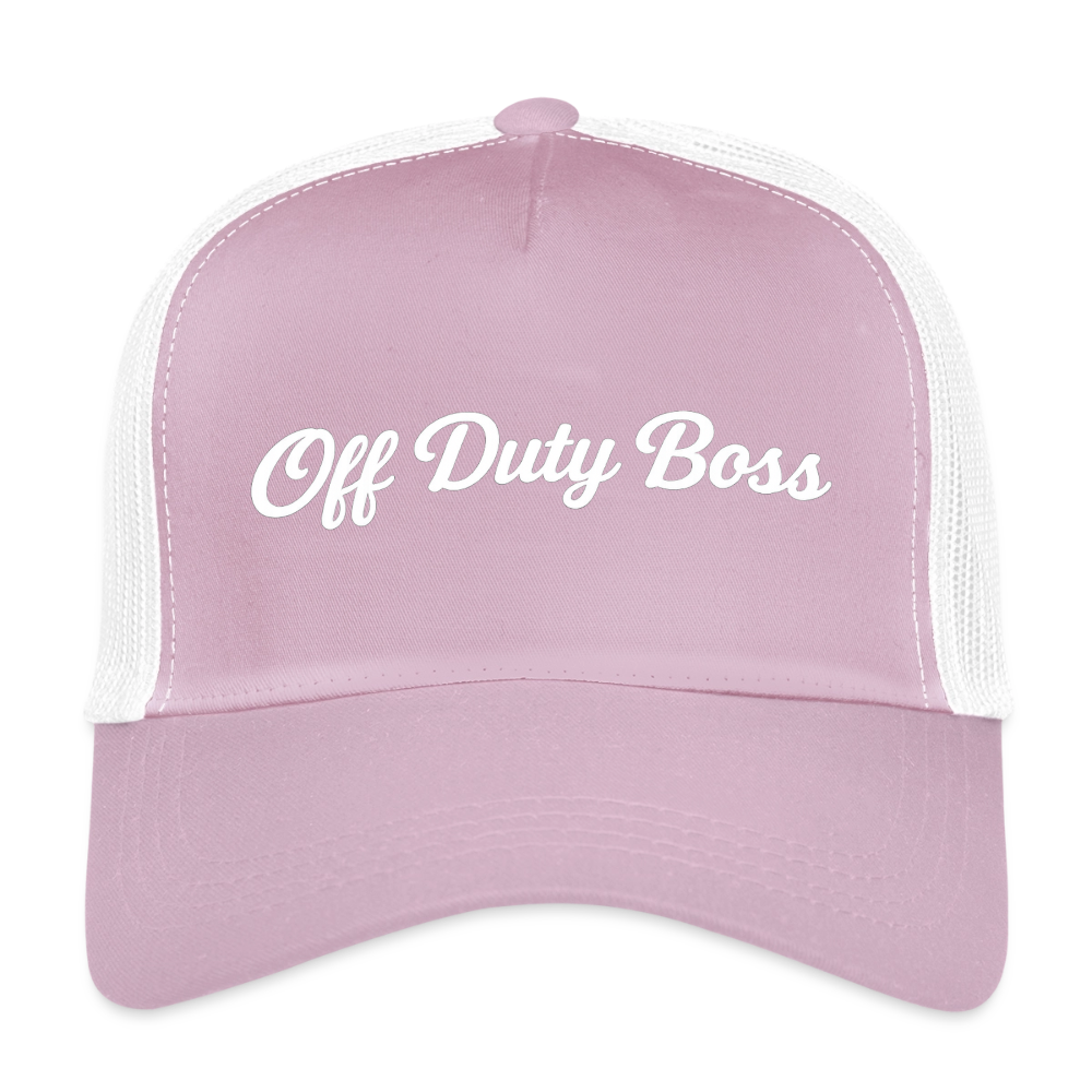 OFF DUTY BOSS Eco Trucker Cap - lilac/white